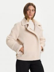 Rinascimento Kożuch CFC0122207003 Écru Regular Fit. Płaszcze damskie Rinascimento, xs, bez wzorów, z syntetyku, bez kaptura. Za 649.99 zł.
