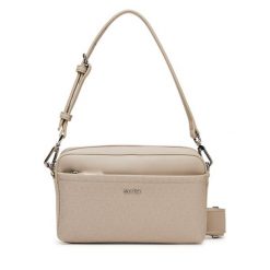 Torebka Calvin Klein. Brązowe torebki do ręki damskie Calvin Klein, bez wzorów, klasyczne, bez dodatków. Za 369.99 zł.