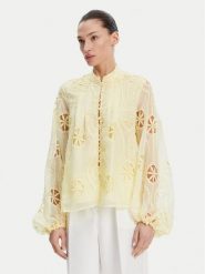 Bardot Koszula Libbie 59892TB Żółty Regular Fit. Żółte bluzki damskie Bardot, bez wzorów, z syntetyku, bez kołnierzyka, bez ramiączek. Za 389.99 zł.
