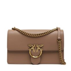 Torebka PINKO. Brązowe torebki do ręki damskie Pinko, bez wzorów, wizytowe, bez dodatków. Za 939.99 zł.