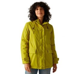 Kurtka Damska Orla Kiely Plain Mid Length Waterproof Jacket. Zielone kurtki damskie Regatta, m, bez wzorów, z materiału, z kapturem. Za 224.99 zł.