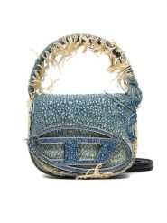 Diesel Torebka 1DR XS-Iconic X08709P6803 Niebieski. Niebieskie torebki do ręki damskie Diesel, bez wzorów, z materiału, bez dodatków. Za 1,819.00 zł.