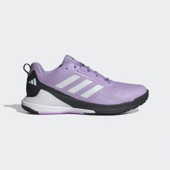 Buty Novaflight 2 Indoor. Białe obuwie sportowe damskie Adidas, bez wzorów, z materiału, do siatkówki. Za 479.00 zł.