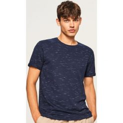 T-shirt z melanżowej dzianiny - Granatowy. T-shirty męskie marki Giacomo Conti. W wyprzedaży za 39.99 zł.