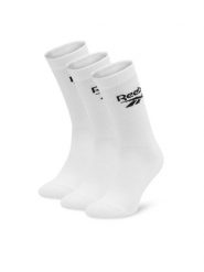 Reebok Skarpety długie R0452-SS24 (3-pack) Biały. Białe skarpety damskie Reebok, bez wzorów, z materiału. Za 44.99 zł.