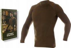 Brubeck LS14860 Bluza męska Ranger Thermo khaki XXL. Brązowe bluzy męskie Brubeck, m, bez wzorów, bez kaptura. Za 230.94 zł.