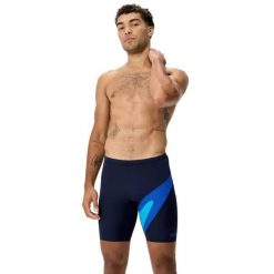 Spodenki pływackie męskie Speedo Hyperboom Jammer. Niebieskie krótkie spodenki sportowe męskie Speedo, m, bez wzorów, na fitness i siłownię. Za 169.99 zł.