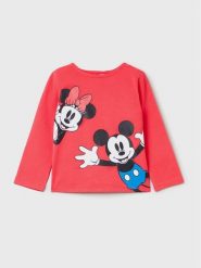 OVS Bluzka DISNEY 1617101 Czerwony Regular Fit. Czerwone t-shirty i topy dla dziewczynek OVS, bez wzorów, z bawełny, bez ramiączek. Za 49.99 zł.
