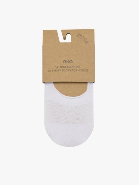 Białe stopki bawełniane damskie. Białe skarpety damskie Ryłko, bez wzorów, z bawełny. Za 24.99 zł.