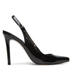 Szpilki Just Cavalli. Czarne szpilki damskie Just Cavalli, bez wzorów, bez obcasa, bez zapięcia. Za 669.99 zł.