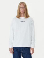 Calvin Klein Longsleeve Standard Logo LV04LD232G Biały Relaxed Fit. Białe bluzki z długim rękawem męskie Calvin Klein, m, bez wzorów, z bawełny, bez kołnierzyka. Za 229.99 zł.