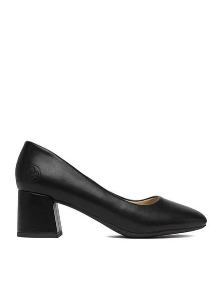 Rieker Czółenka CEO-44750-04 Czarny. Czarne czółenka damskie Rieker, bez wzorów, bez obcasa, bez zapięcia. Za 349.99 zł.