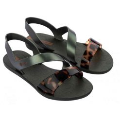 Sandały damskie Ipanema Vibe. Zielone sandały damskie Ipanema, bez wzorów, bez obcasa, bez zapięcia. Za 159.99 zł.