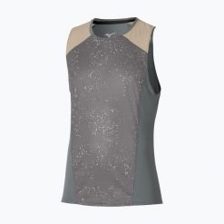 Koszulka do biegania męska Mizuno Active DryAeroFlow Graphic Tank Top. Szare t-shirty męskie Mizuno, m, bez wzorów, z materiału, bez kołnierzyka. Za 229.99 zł.