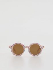 Okrągłe okulary przeciwsłoneczne - pastelowy róż. Czerwone okulary przeciwsłoneczne dla dzieci Reserved, okrągłe. Za 29.99 zł.