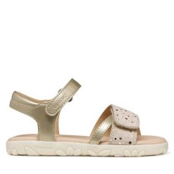 Sandały Geox. Żółte sandały dziewczęce Geox, bez zapięcia. Za 239.99 zł.