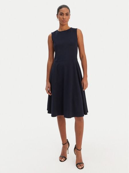 LAUREN RALPH LAUREN Sukienka koktajlowa 200980935003 Granatowy Slim Fit. Niebieskie sukienki damskie Lauren Ralph Lauren, bez wzorów, z wiskozy, wizytowe, bez kołnierzyka, bez ramiączek. Za 989.99 zł.