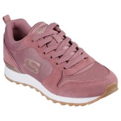 Buty do chodzenia damskie Skechers Og 85. Czerwone obuwie sportowe damskie Skechers, bez wzorów, z materiału, trekkingowe. Za 386.00 zł.