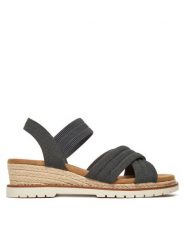 Skechers Espadryle Desert Chill-Sweet Crossing 114685/CCL Szary. Szare sandały damskie Skechers, bez wzorów, z materiału, bez obcasa, bez zapięcia. Za 179.99 zł.
