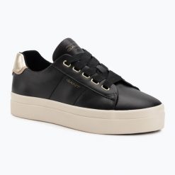 Buty damskie GANT Avona. Czarne obuwie sportowe damskie GANT, bez wzorów, z materiału. Za 429.99 zł.