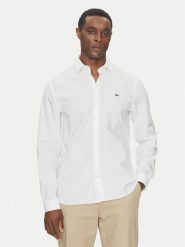 Lacoste Koszula CH5620 Biały Slim Fit. Białe koszule męskie Lacoste, m, bez wzorów, z bawełny, bez kołnierzyka, bez ramiączek. Za 279.99 zł.