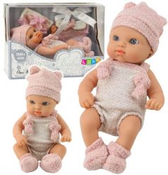Lalka Bobas Niemowlak Różowe Ubranko Czapeczka Śliniaczek 18 cm. Czerwone śliniaki dla dzieci LEANToys, bez wzorów. Za 51.52 zł.