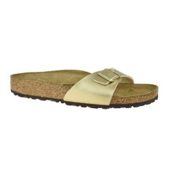 Klapki Damskie Skóra Madrid. Czarne klapki damskie Birkenstock, bez wzorów, z materiału, bez obcasa, na obcasie. Za 565.99 zł.