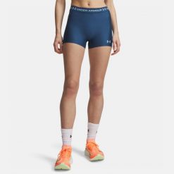 Spodenki treningowe damskie Under Armour HeatGear Shorty. Brązowe szorty sportowe damskie Under Armour, bez wzorów, sportowe. Za 94.99 zł.