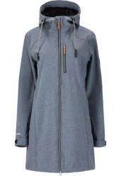 Damska wodoodporna kurtka softshell Whistler Thora. Niebieskie kurtki damskie Whistler, bez wzorów, z materiału, bez kaptura, trekkingowe. Za 387.50 zł.