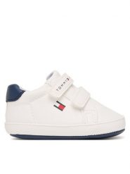 Tommy Hilfiger Sneakersy Low Cut Velcro T0B9-34328-1582 Biały. Białe buty sportowe dziewczęce Tommy Hilfiger, bez wzorów, ze skóry, bez zapięcia. Za 209.99 zł.