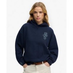 Bluza damska z kapturem Superdry Heritage Hamptons. Niebieskie bluzy damskie Superdry., bez wzorów, z kapturem. Za 323.35 zł.