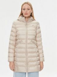 Tommy Hilfiger Płaszcz zimowy Global Stripe WW0WW39221 Écru Regular Fit. Płaszcze damskie Tommy Hilfiger, na zimę, l, bez wzorów, z syntetyku, bez kaptura. Za 879.99 zł.