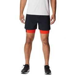 Spodenki sportowe męskie Columbia Endless Trail 2 In 1. Czarne krótkie spodenki sportowe męskie Columbia, m, bez wzorów, do biegania. Za 299.00 zł.