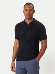 KARL LAGERFELD Polo 655016 562304 Granatowy Regular Fit. Niebieskie koszulki polo męskie KARL LAGERFELD, m, bez wzorów, z bawełny, bez ramiączek. Za 669.99 zł.
