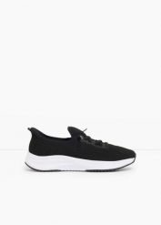Wygodne sneakersy z miękkiego materiału. Niebieskie obuwie sportowe damskie bonprix, bez wzorów. Za 79.99 zł.