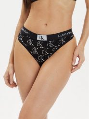 Calvin Klein Underwear Stringi 000QF7221E Czarny. Czarne stringi damskie Calvin Klein Underwear, l, bez wzorów, z bawełny. Za 49.99 zł.