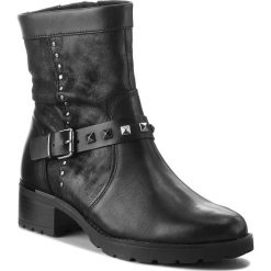 Botki CAPRICE - -9-25412-21 Black Comb 019. Czarne kozaki damskie Caprice, z futra, bez obcasa, na obcasie. W wyprzedaży za 269.00 zł.