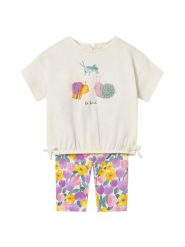 Mayoral Komplet t-shirt i legginsy 1753 Kolorowy Regular Fit. Legginsy dla dziewczynek Mayoral, bez wzorów, z bawełny. Za 129.99 zł.