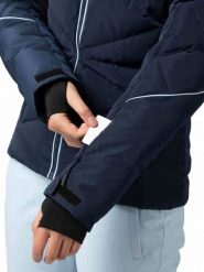 Kurtka Rossignol W Staci Pearly Jkt granatowy. Niebieskie kurtki damskie Rossignol, bez wzorów, bez kaptura. Za 888.34 zł.