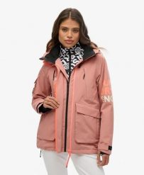 Superdry Kurtka Ski Ultimate Rescue – Wodoodporna 20k/mm, Fason Loose. Czerwone kurtki damskie Superdry., na zimę, bez wzorów, bez kaptura. Za 1,104.00 zł.