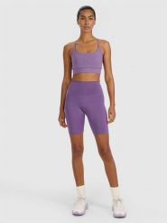 4F Legginsy kolarki treningowe damskie - fioletowe XL. Czerwone legginsy damskie 4f, s, bez wzorów, z dzianiny, z podwyższonym stanem, krótkie, na fitness i siłownię. Za 99.99 zł.