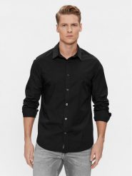 Calvin Klein Jeans Koszula J30J324614 Czarny Slim Fit. Czarne koszule męskie Calvin Klein Jeans, m, bez wzorów, z bawełny, bez kołnierzyka, bez ramiączek. Za 269.99 zł.