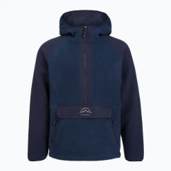 Bluza polarowa męska KADVA RODIA. Niebieskie bluzy męskie KADVA, l, bez wzorów, z dzianiny, bez kaptura, trekkingowe. Za 189.99 zł.