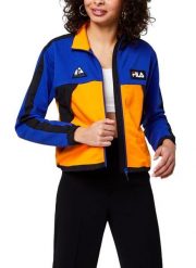 Kurtka sportowa damska Fila Calanthe Sweat rozsuwana. Niebieskie kurtki damskie Fila, l, z aplikacjami, z bawełny, bez kaptura. Za 206.49 zł.