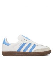 Adidas Sneakersy Samba Og KZ8683 Biały. Białe buty sportowe dziewczęce Adidas, bez wzorów, ze skóry, bez zapięcia. Za 399.99 zł.
