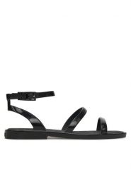 Melissa Sandały Melissa Heat Sandal Ad 36044 Czarny. Czarne sandały damskie Melissa, bez wzorów, z tworzywa sztucznego, bez obcasa, na płaskiej podeszwie, bez zapięcia. Za 199.99 zł.