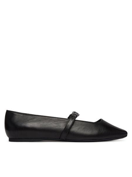 KARL LAGERFELD Baleriny Konnie KL40196 Czarny. Czarne baleriny damskie KARL LAGERFELD, bez wzorów, ze skóry, bez obcasa. Za 487.99 zł.