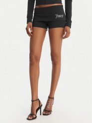 Juicy Couture Szorty sportowe Roll Down JCWHS126307 Czarny Slim Fit. Czarne szorty sportowe damskie Juicy Couture, m, bez wzorów, z bawełny, sportowe. Za 239.99 zł.