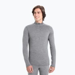 Bluza termoaktywna męska icebreaker Merino 200 Oasis Half Zip. Szare bluzy sportowe męskie Icebreaker, m, bez wzorów, bez kaptura, narciarskie. W wyprzedaży za 432.50 zł.