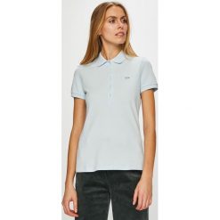 Lacoste - Top. Szare topy damskie Lacoste, z bawełny, z krótkim rękawem. W wyprzedaży za 279.90 zł.